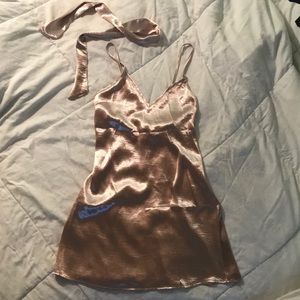 💞🥂Champagne pink satin dress